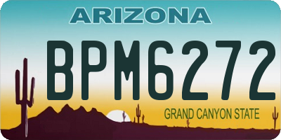 AZ license plate BPM6272