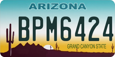 AZ license plate BPM6424