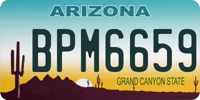 AZ license plate BPM6659