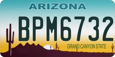 AZ license plate BPM6732