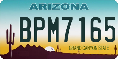AZ license plate BPM7165