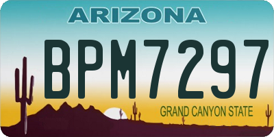 AZ license plate BPM7297