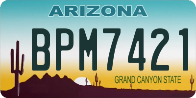 AZ license plate BPM7421