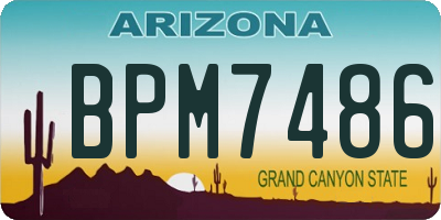 AZ license plate BPM7486