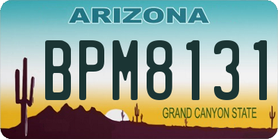 AZ license plate BPM8131