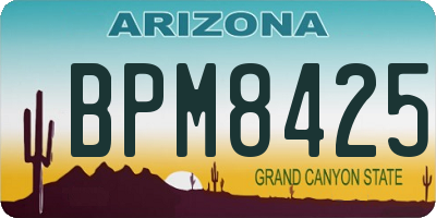 AZ license plate BPM8425