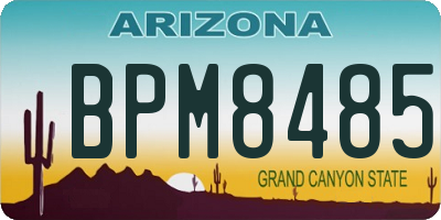 AZ license plate BPM8485