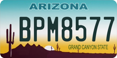 AZ license plate BPM8577