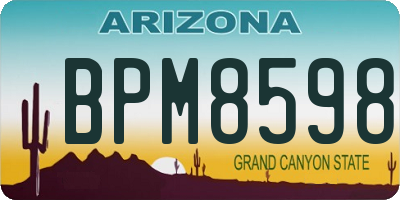 AZ license plate BPM8598