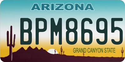 AZ license plate BPM8695