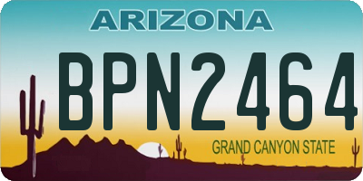 AZ license plate BPN2464