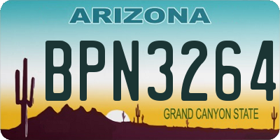 AZ license plate BPN3264