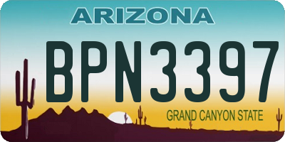AZ license plate BPN3397