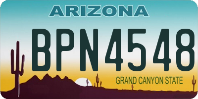 AZ license plate BPN4548
