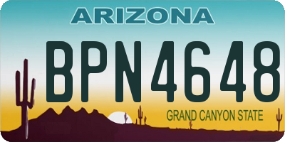 AZ license plate BPN4648