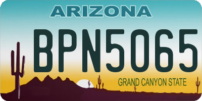 AZ license plate BPN5065