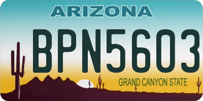 AZ license plate BPN5603