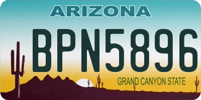 AZ license plate BPN5896