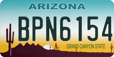 AZ license plate BPN6154
