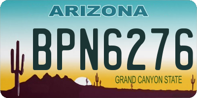 AZ license plate BPN6276