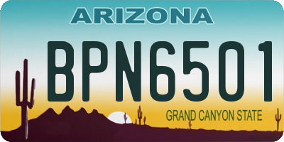 AZ license plate BPN6501