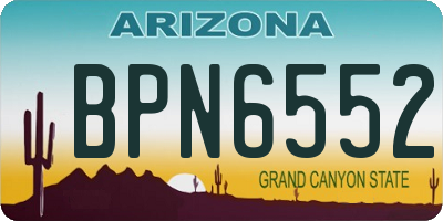 AZ license plate BPN6552