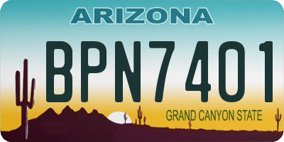 AZ license plate BPN7401