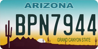 AZ license plate BPN7944