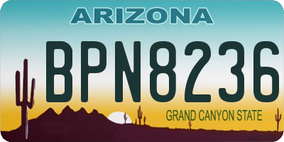 AZ license plate BPN8236
