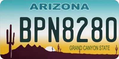 AZ license plate BPN8280