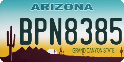 AZ license plate BPN8385