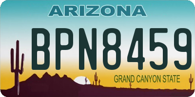 AZ license plate BPN8459