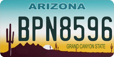 AZ license plate BPN8596