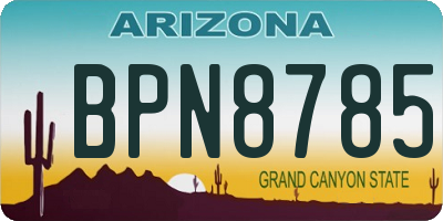AZ license plate BPN8785
