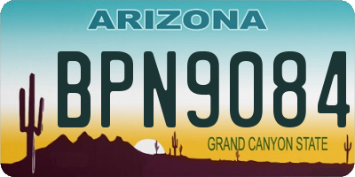AZ license plate BPN9084