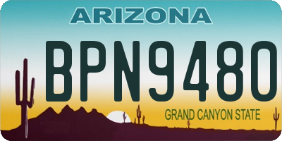 AZ license plate BPN9480