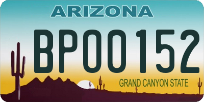 AZ license plate BPO0152