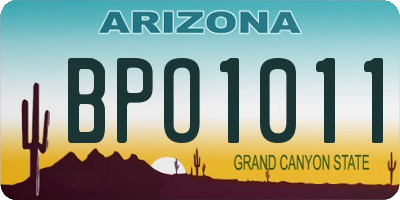 AZ license plate BPO1011