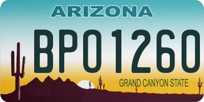 AZ license plate BPO1260