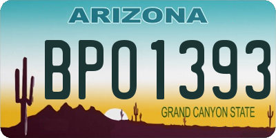 AZ license plate BPO1393