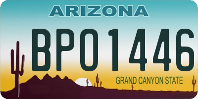 AZ license plate BPO1446