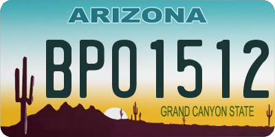 AZ license plate BPO1512