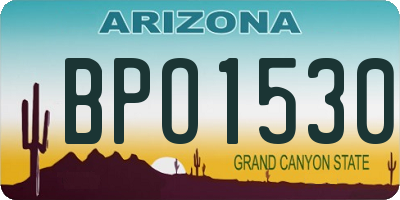AZ license plate BPO1530