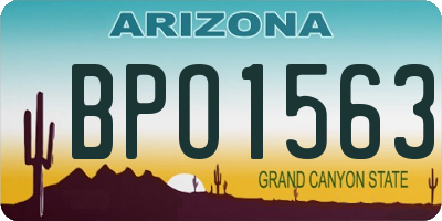 AZ license plate BPO1563