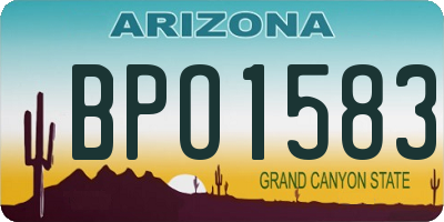 AZ license plate BPO1583