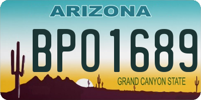 AZ license plate BPO1689