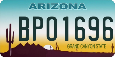 AZ license plate BPO1696