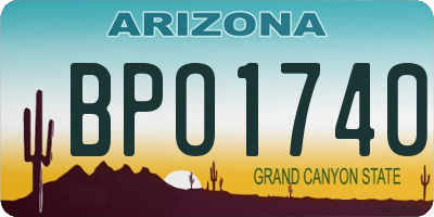AZ license plate BPO1740