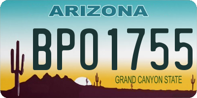 AZ license plate BPO1755