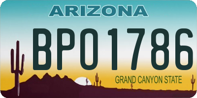 AZ license plate BPO1786